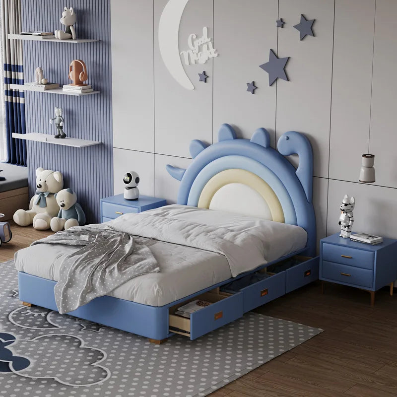 Lit double pour enfants unique et moderne, joli lit mezzanine nordique confortable pour enfants, meubles de chambre à coucher de luxe Cama Infantil