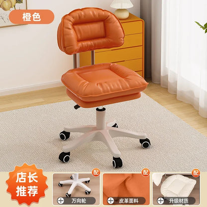 Small Stool with Universal Wheels for Home Use Children Walking with Wheels Backrest Chair 의자 식탁의자 Kitchen Living Room 가구