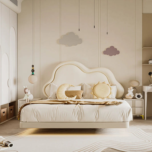 Lit pour enfants unique et joli, blanc, mignon et moderne, lit pour enfants, princesse, loft, cama, ensemble de chambre à coucher, meubles