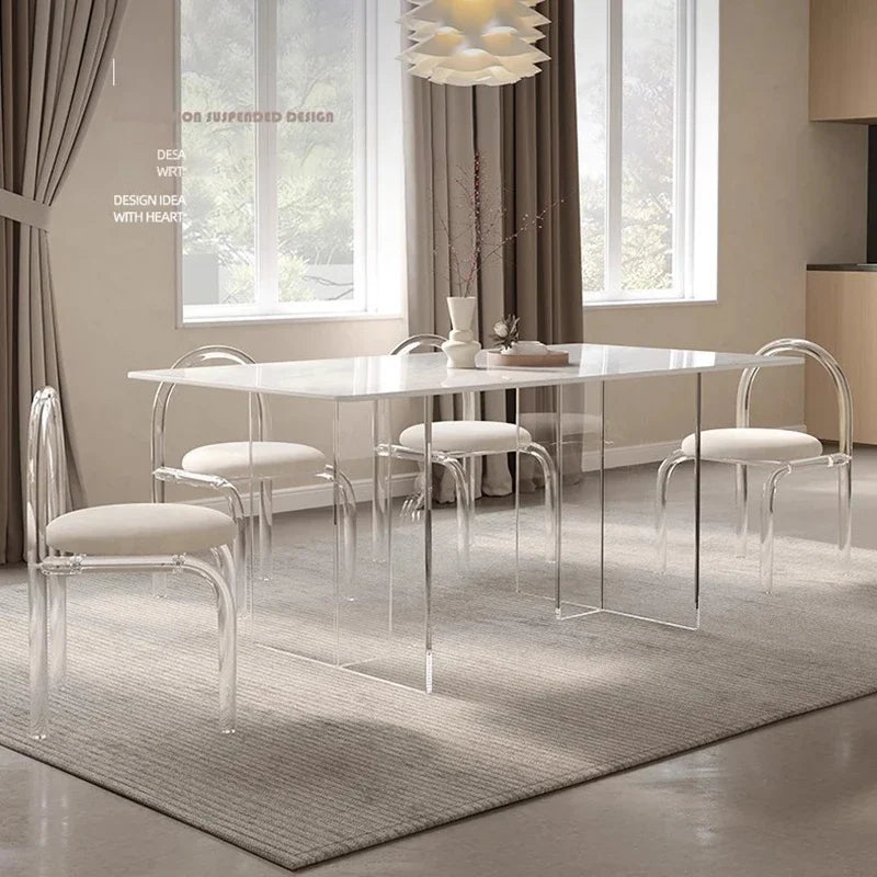 Mesa grande Muebles modernos Diseño de sala de estar Comedor nórdico para el hogar Mesas de comedor de lujo Juegos de muebles de cocina Esstich Patio