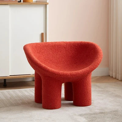 Silla con patas de elefante MOMO para niños, diseño nórdico, individual, sencilla, creativa, con asiento de terciopelo de cordero, taburete de elefante