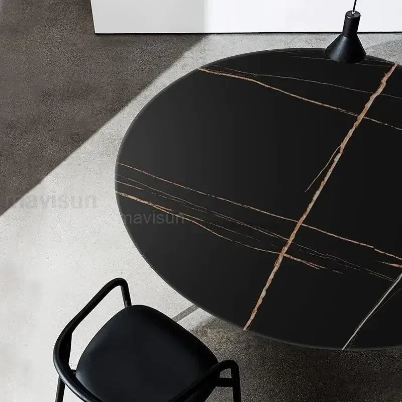 Round Dining Table Minimalist Home Furniture Italian Tables Small Apartment Household Light Luxury Round Dinner Modern Kitchen