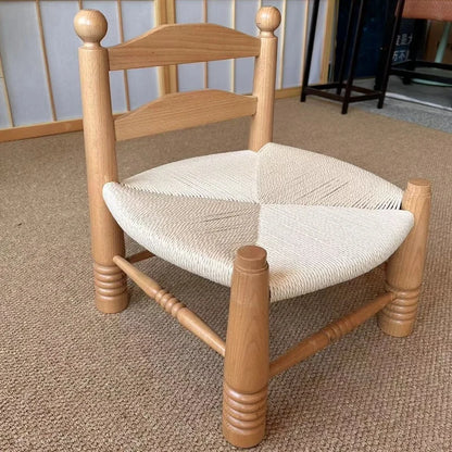 Sillas de madera con diseño de acento para sala de estar, taburete de maquillaje, escritorio para exteriores, sillas para sala de estar para niños, muebles portátiles de estilo japonés