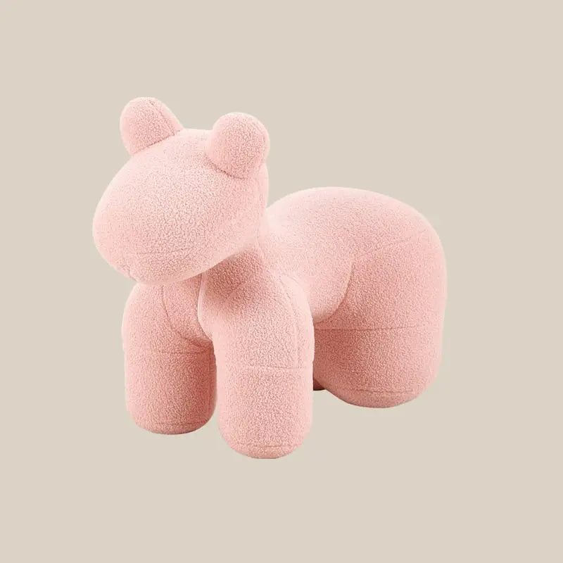 Pony Cartoon Chair Mobile Plastic Creative Children Stool Minimalist Nordic Vanity Footrest Living Room Chairs Single Person