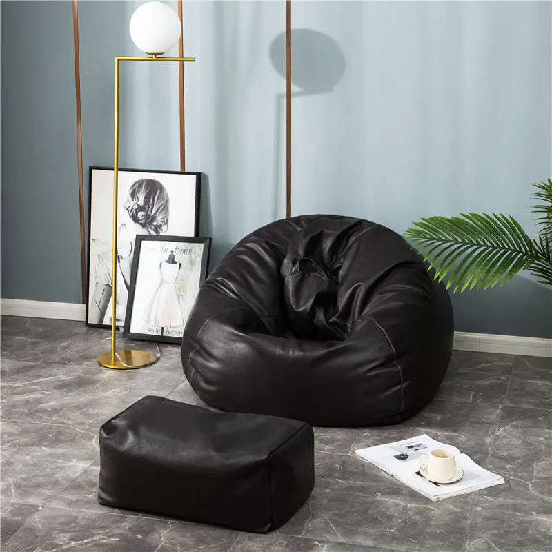 Recliner Foam Fluffy Bean Bag Sofa Living Room Sleeping Filling Office Lazy Sofa Bean Bag Unisex Modern Sofa Wohnzimmer Decor