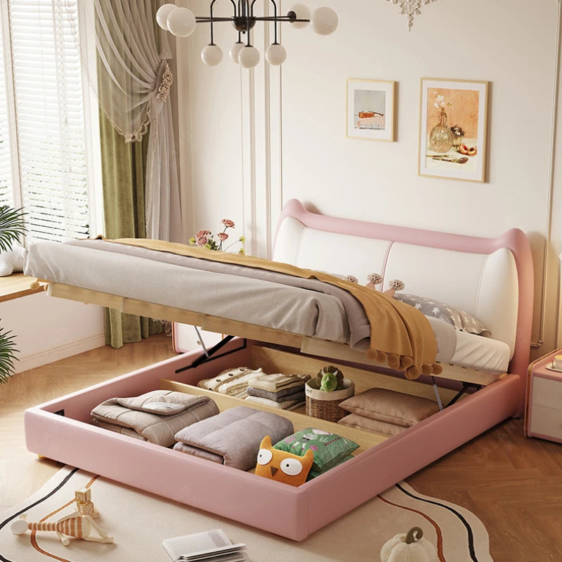 Lit pour enfants unique et joli en forme d'animal, lit de princesse de luxe en bois massif, meubles pour la maison