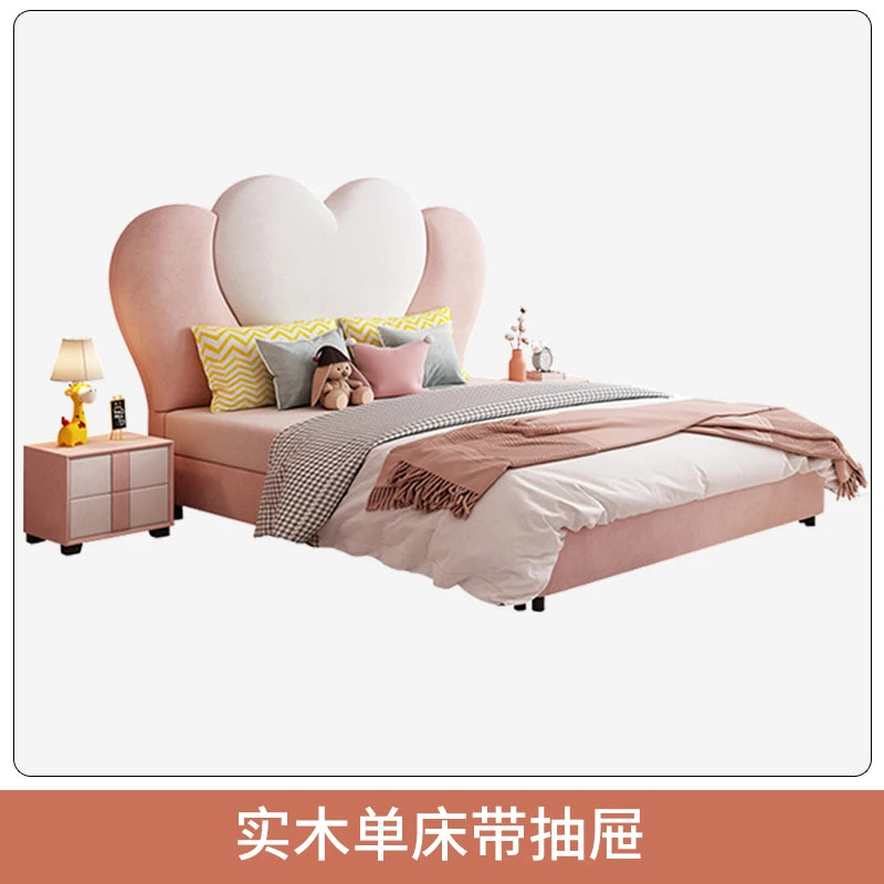 Lit pour enfants princesse rose moderne mignon Queen Size lits pour enfants Comferter luxe Cama Infantil meubles maison