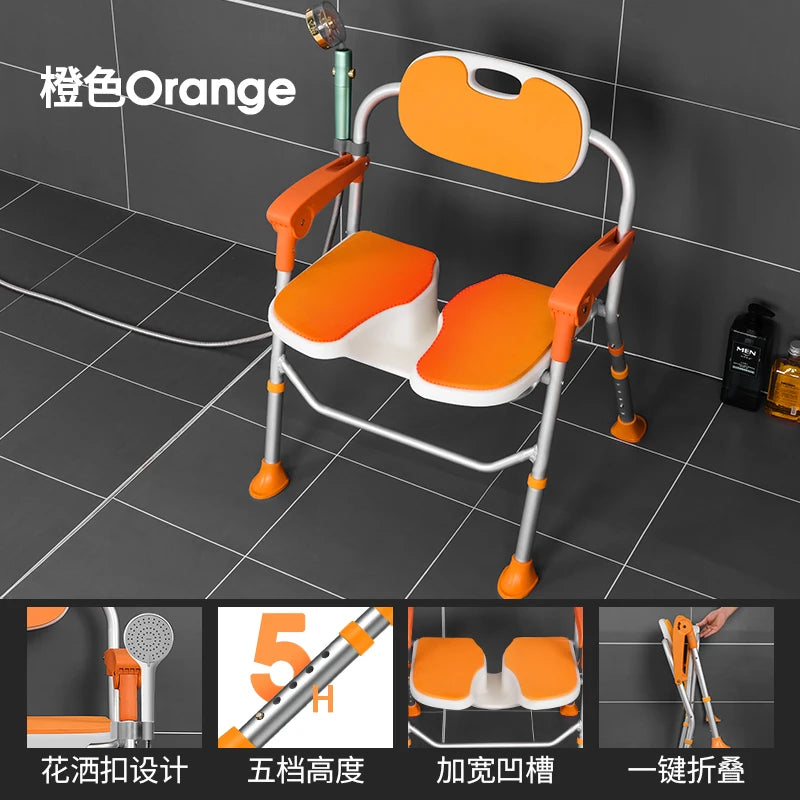 Silla de baño para niños que ahorra espacio, accesorios médicos, taburete de masaje para exteriores, taburete de maquillaje, taburete plegable, muebles de salón