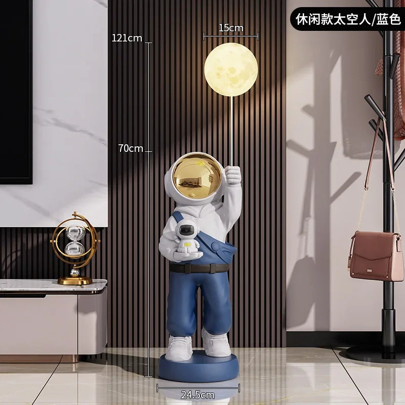 Lampe lunaire pouvant émettre de la lumière, ornements d'astronautes, décorations de salon, grande tirelire, projection de ciel étoilé, cadeau d'anniversaire