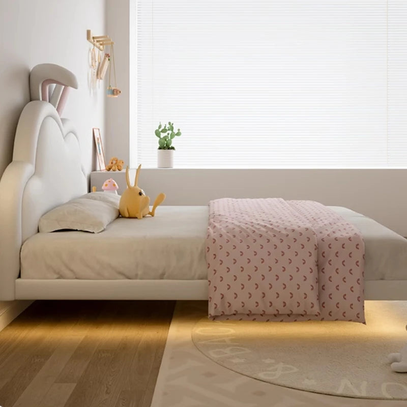 Cama infantil moderna y bonita de princesa con forma de animal para niñas, cama infantil tipo loft blanca, muebles de dormitorio para niños