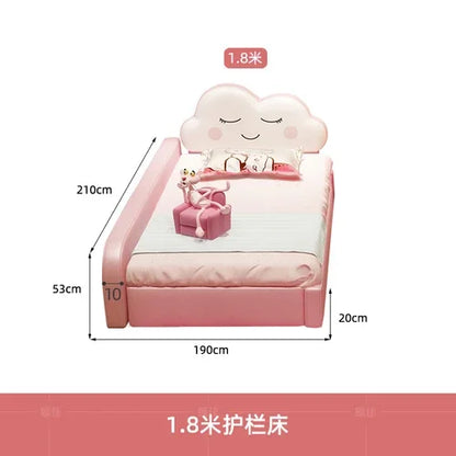 Lit princesse pour enfants crème minimaliste moderne double simple mère confortable lit français enfant filles garçon meubles meubles de salon