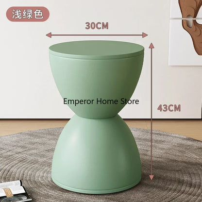 Round Stool Children Plastic Shoe Changing Coffee Table Low Stool Dresser Chair Hourglass Shaped Entrance Hall Furniture 발받침